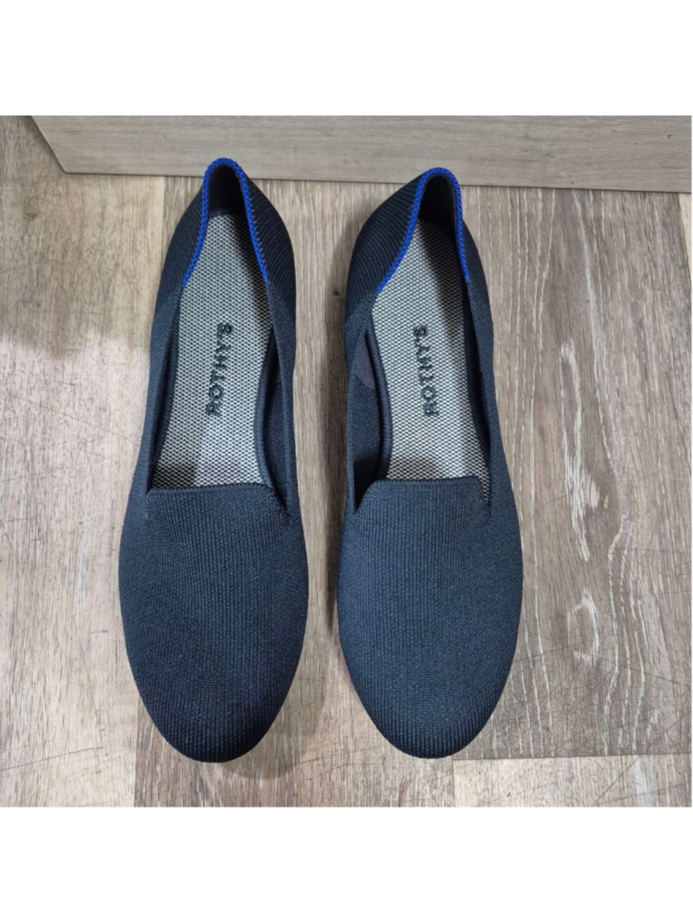 Women's Rothy's Navy Blue Knit Loafers Flats Size 9 nwot